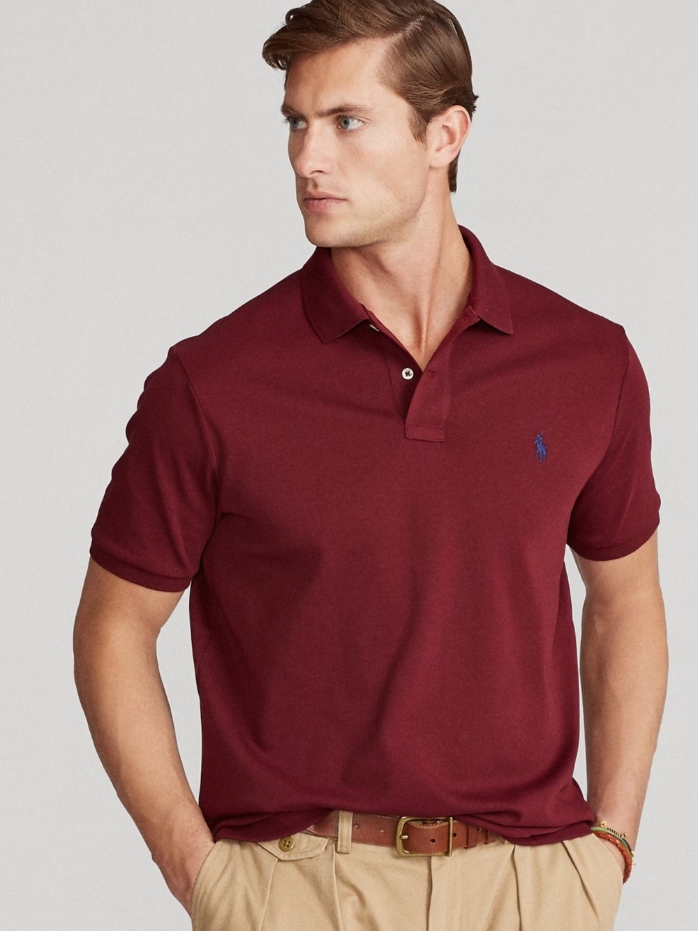 Polo Ralph Lauren Men's Short Sleeve Red Golf Sports Tee Casual Preppy Tall LGTL